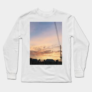 Cloudy orange sunset Long Sleeve T-Shirt